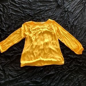 Loft yellow long sleeve blouse